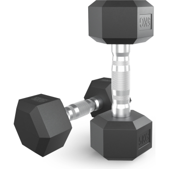 Гантель гексагональная UNIX FIT обрезиненная 5 кг